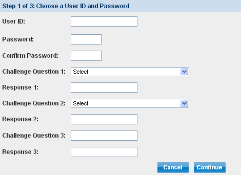 Complete the 'User ID Profile' form